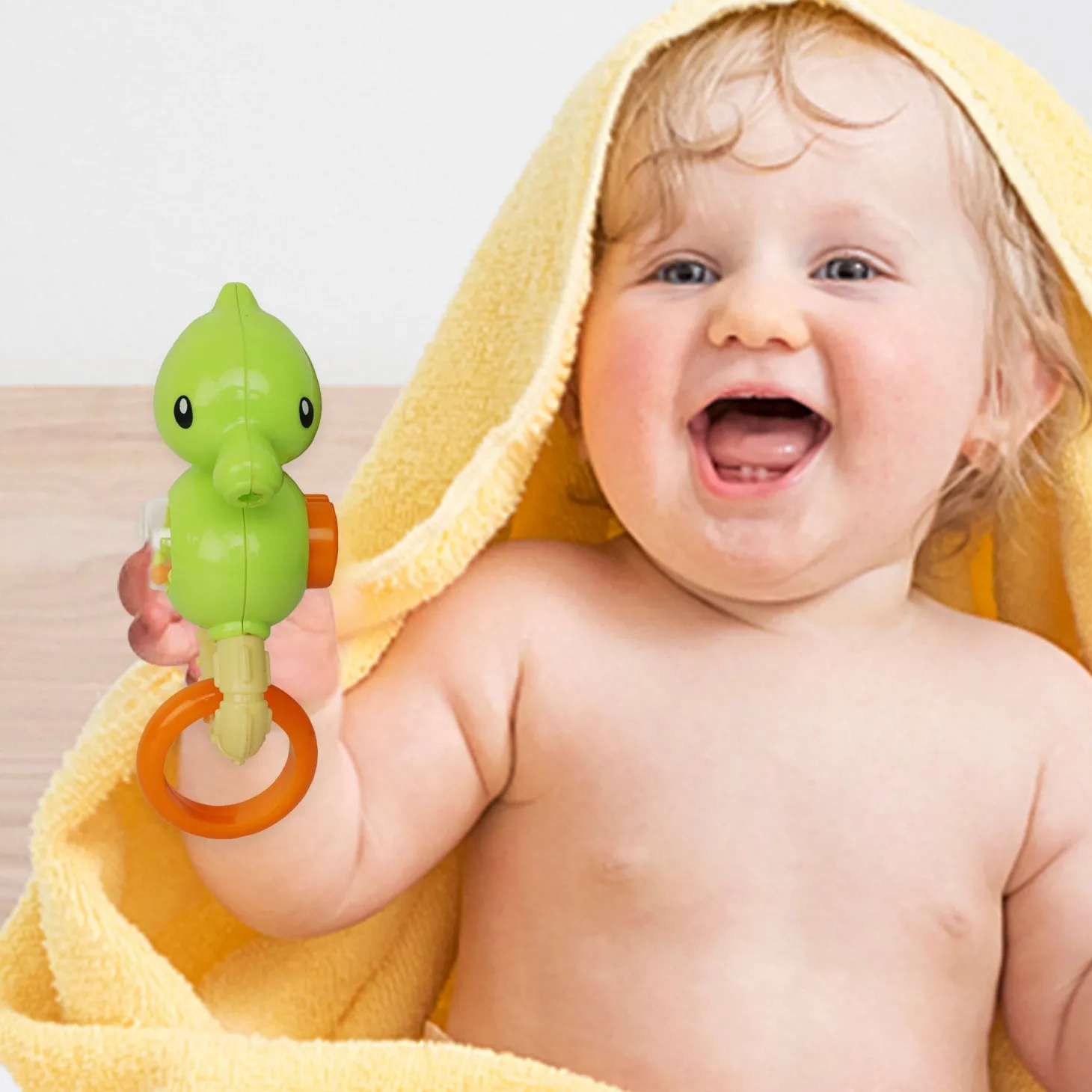 Seahorse Green Rattle Toy