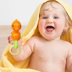 Seahorse Orange Rattle Toy