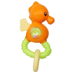 Seahorse Orange Rattle Toy