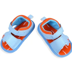 Shark Anti-Slip PU Leather Sole Sandals - Blue