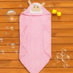 Sheep Pink Hooded Towel