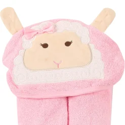 Sheep Pink Hooded Towel