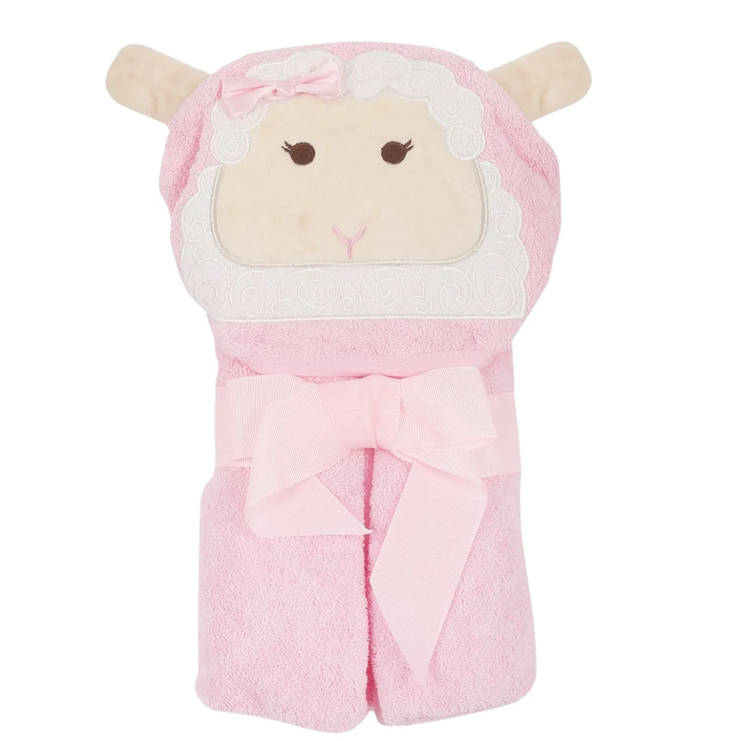 Sheep Pink Hooded Towel