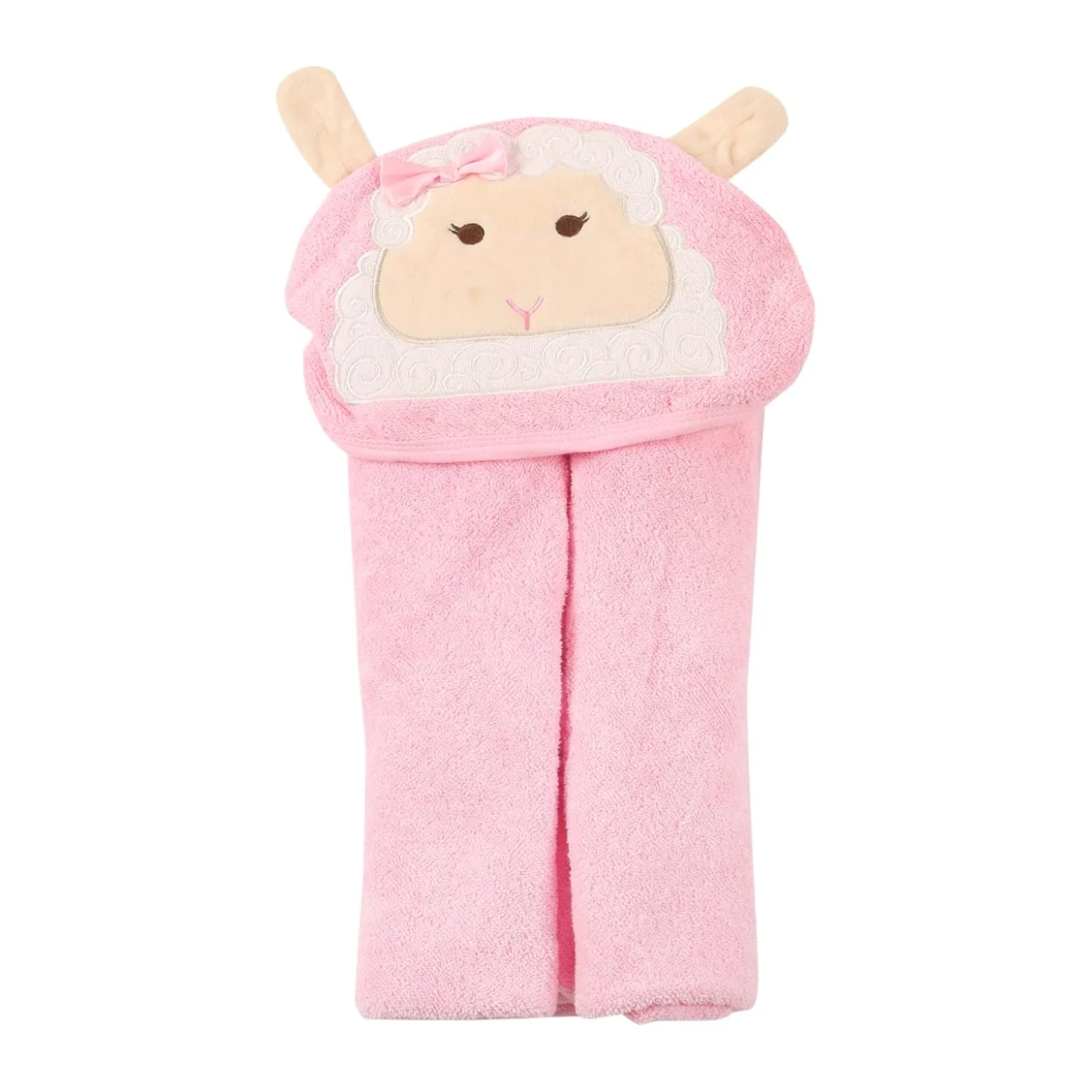 Sheep Pink Hooded Towel