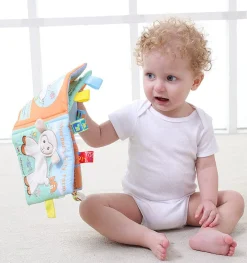 Sherbet’s Silly Farm Educational Learning 3D Cloth Book With Rustle Paper - Multicolour