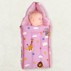 Sleeping Bag Flying Animals Pink