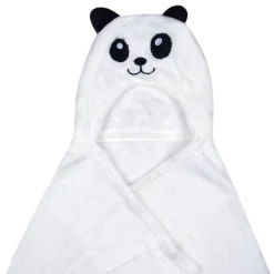Sleepy Panda White Animal Hooded Towel
