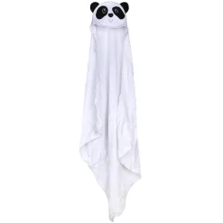 Sleepy Panda White Animal Hooded Towel