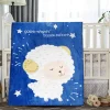 Sleepy Sheep Blue Two-Ply Blanket