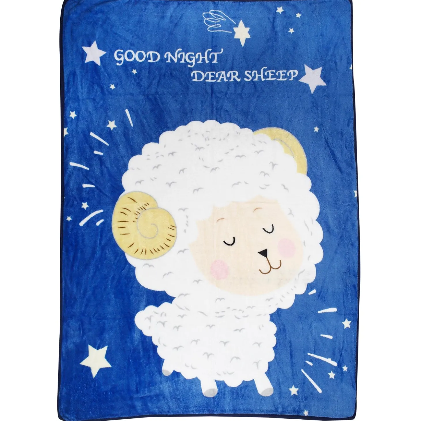 Sleepy Sheep Blue Two-Ply Blanket