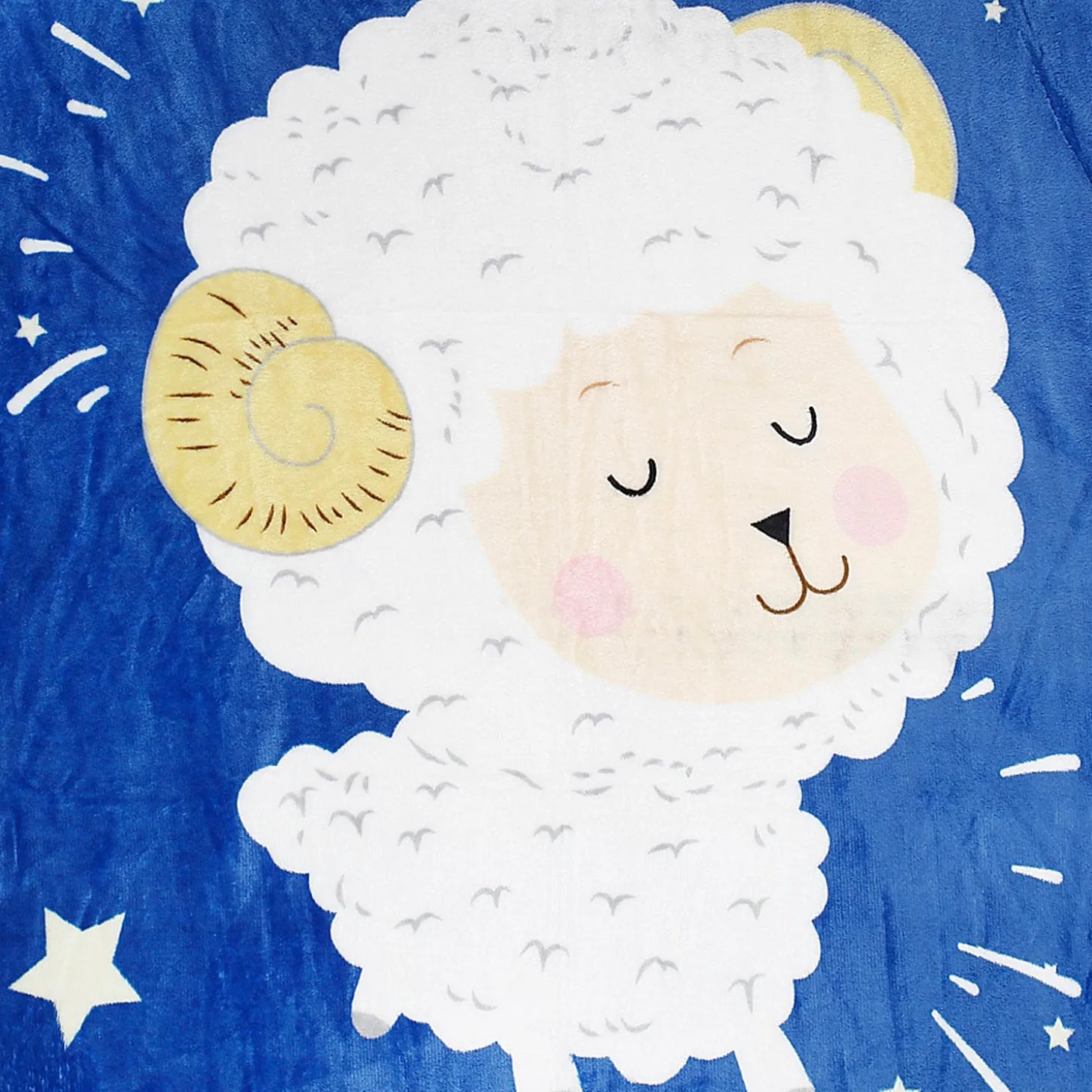 Sleepy Sheep Blue Two-Ply Blanket