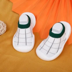 Slip-On Shoes Checked Green