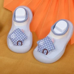 Slip-On Shoes 3D Happy Home Blue
