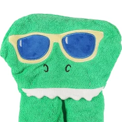 Smart And Nerdy Dark Green Hooded Towel