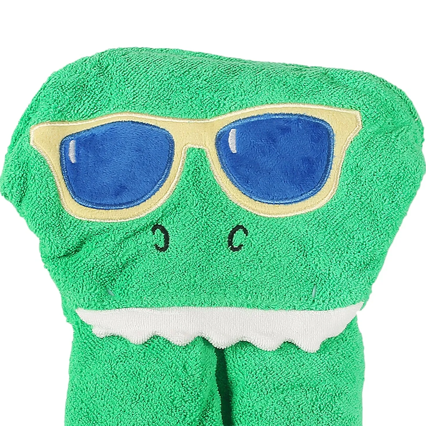 Smart And Nerdy Dark Green Hooded Towel