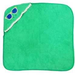 Smart And Nerdy Dark Green Hooded Towel