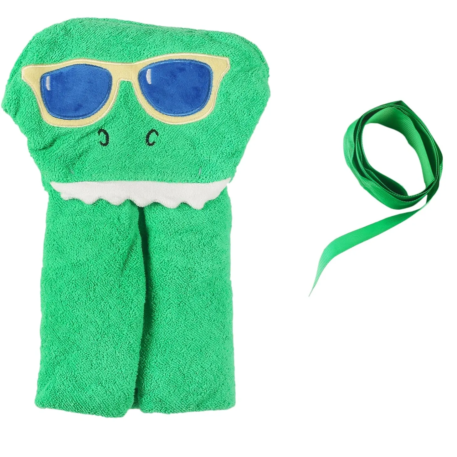 Smart And Nerdy Dark Green Hooded Towel