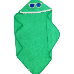 Smart And Nerdy Dark Green Hooded Towel