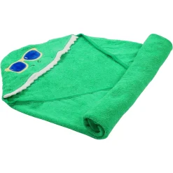 Smart And Nerdy Dark Green Hooded Towel