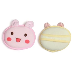 Smart Bunny Pink And Yellow 2 Pk Bath Sponge Pad With Handle