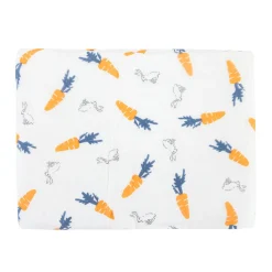 Smart Bunny White Small Print Muslin Blanket
