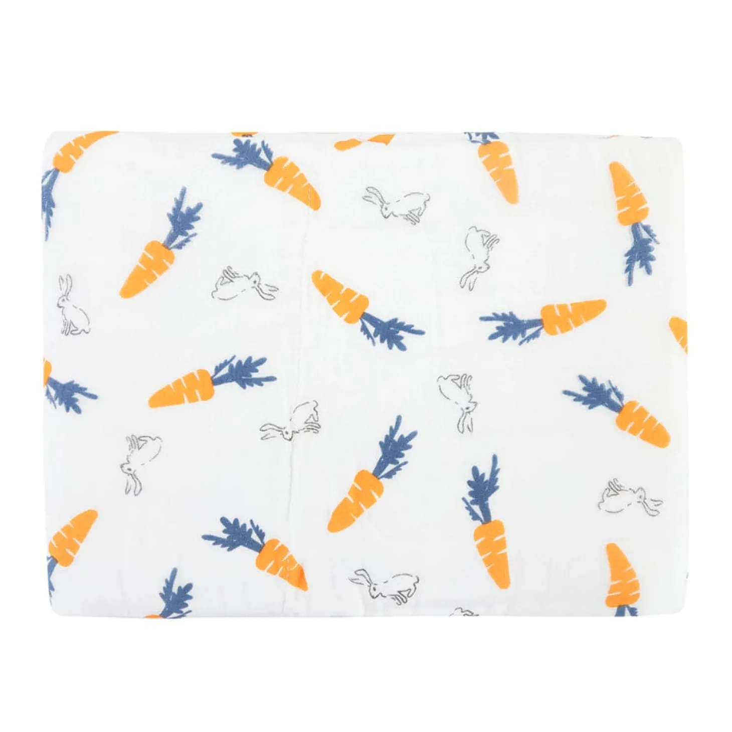 Smart Bunny White Small Print Muslin Blanket