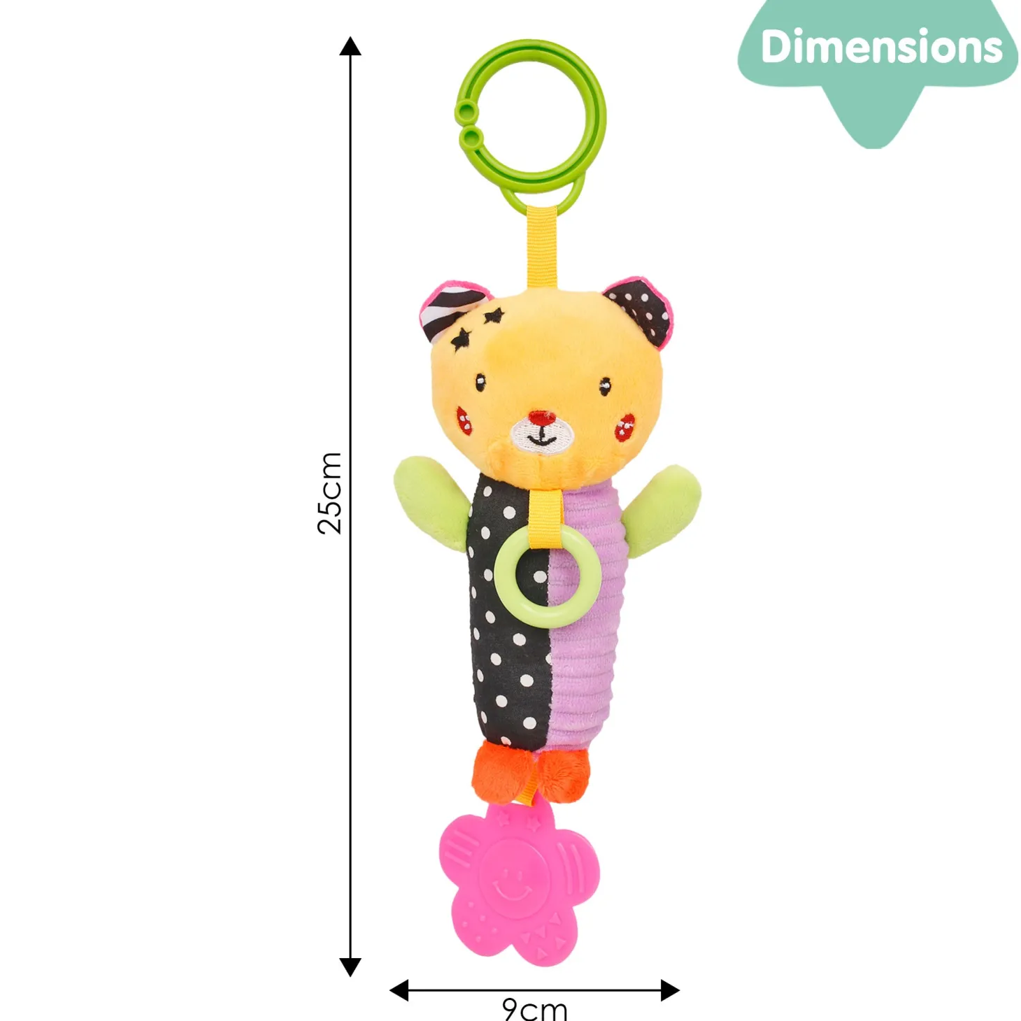 Smiling Star Purple Hanging Toy With Teether