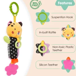 Smiling Star Purple Hanging Toy With Teether