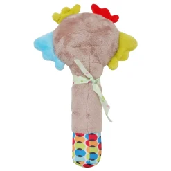 Snoozing Owl Grey Handheld Rattle