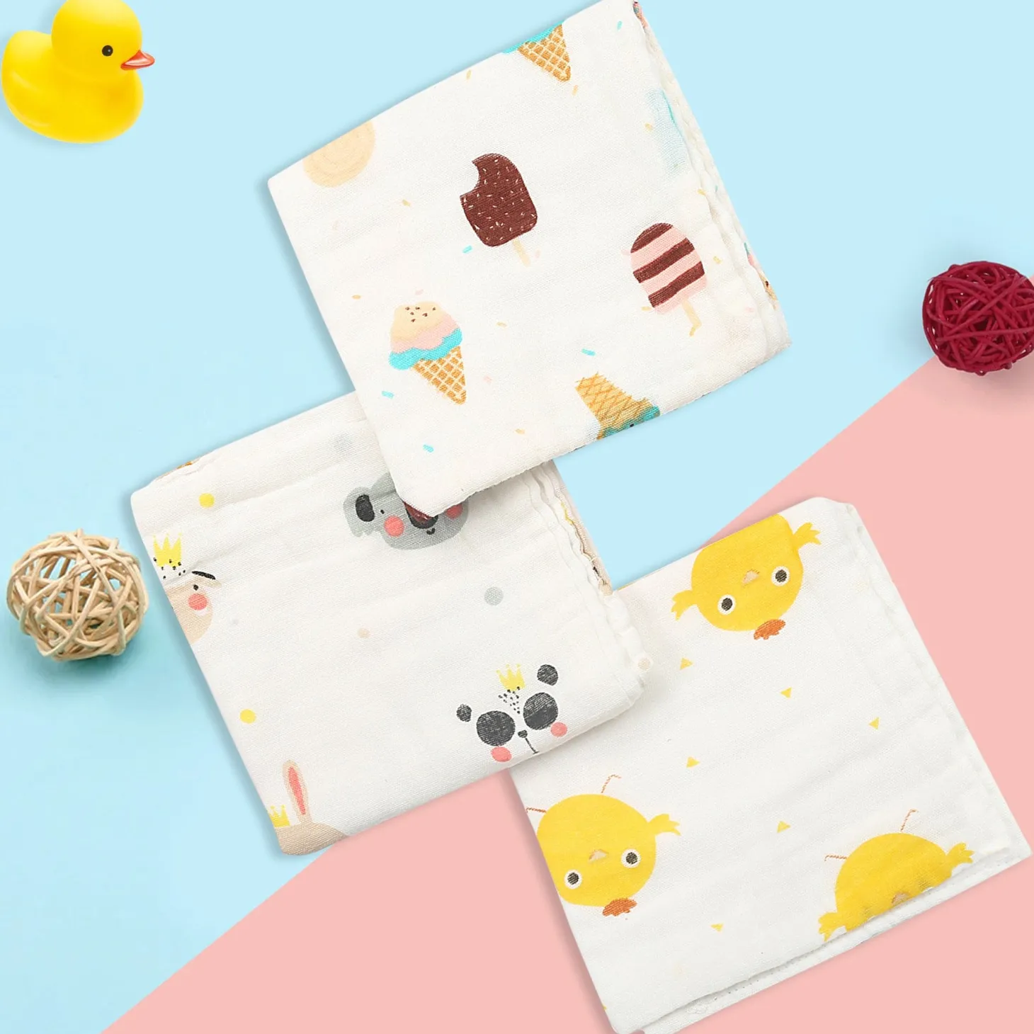 So Sweet Multicolour 3 Pk Large Muslin Napkin