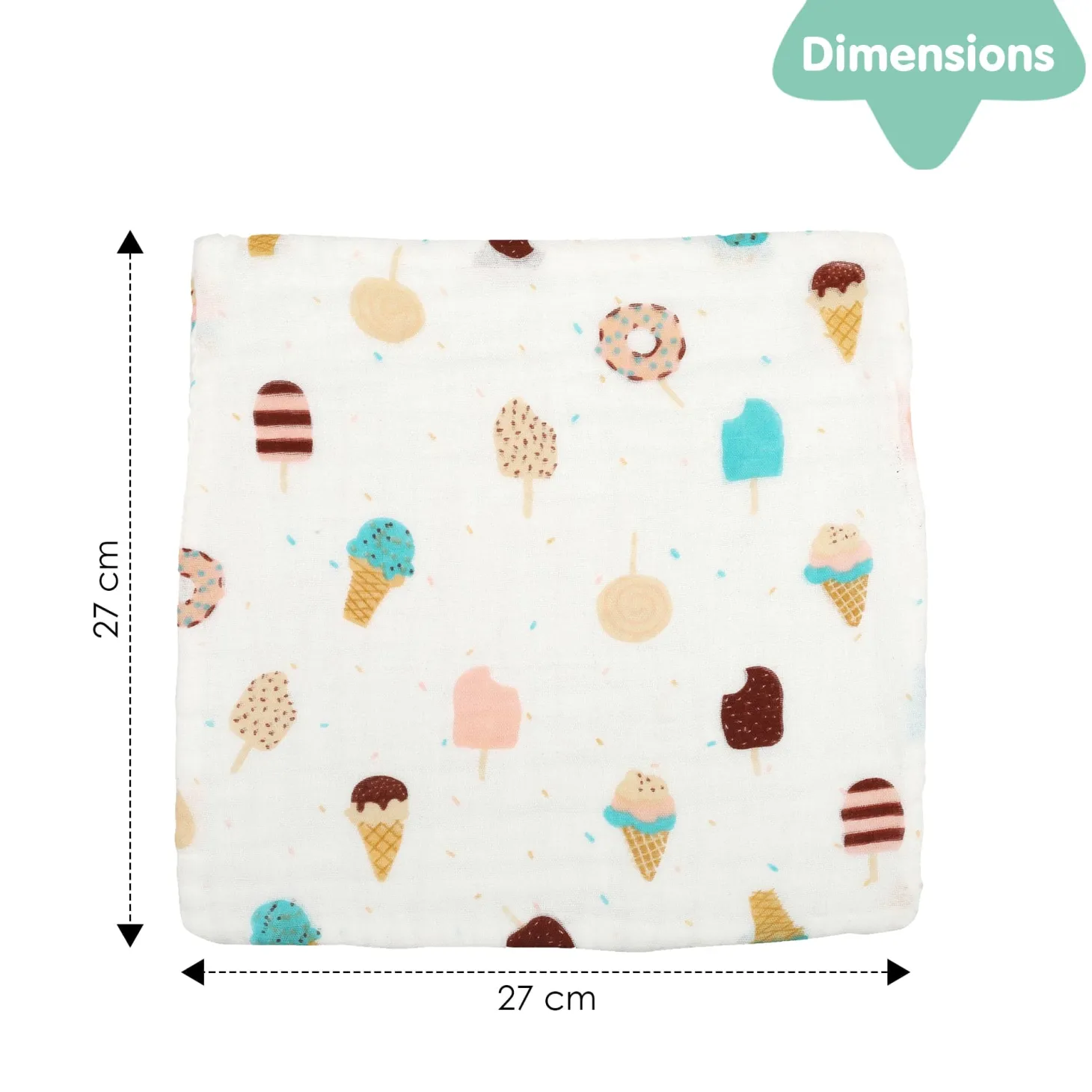 So Sweet Multicolour 3 Pk Large Muslin Napkin