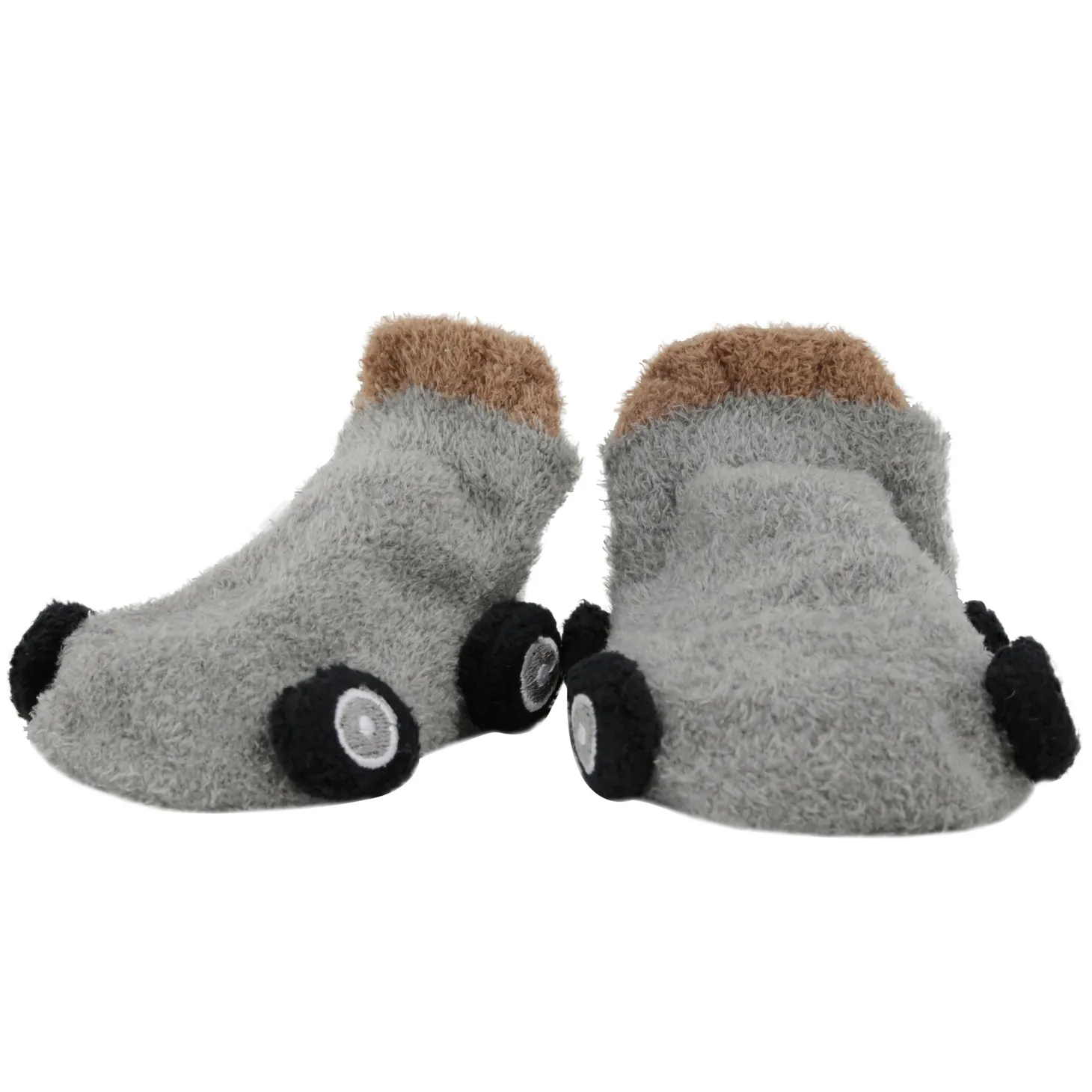 Socks On Wheels Grey And Beige 2 Pk