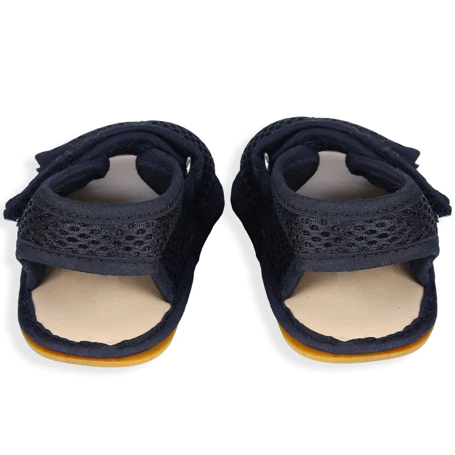 Solid Hookloop Comfortable Anti-skid Floater Sandals - Black