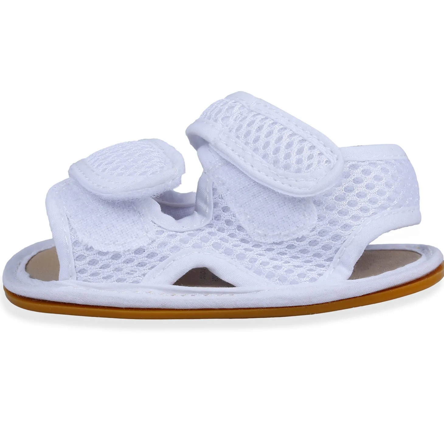 Solid Hookloop Comfortable Anti-skid Floater Sandals - White