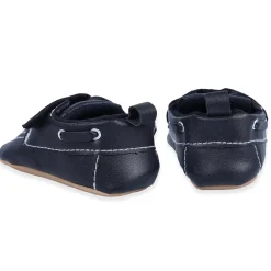 Solid Hookloop Stylish Leather Velcro Shoes - Black