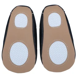 Solid Hookloop Stylish Leather Velcro Shoes - Black