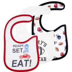 Sporty Multicolour 3 Pk Bibs