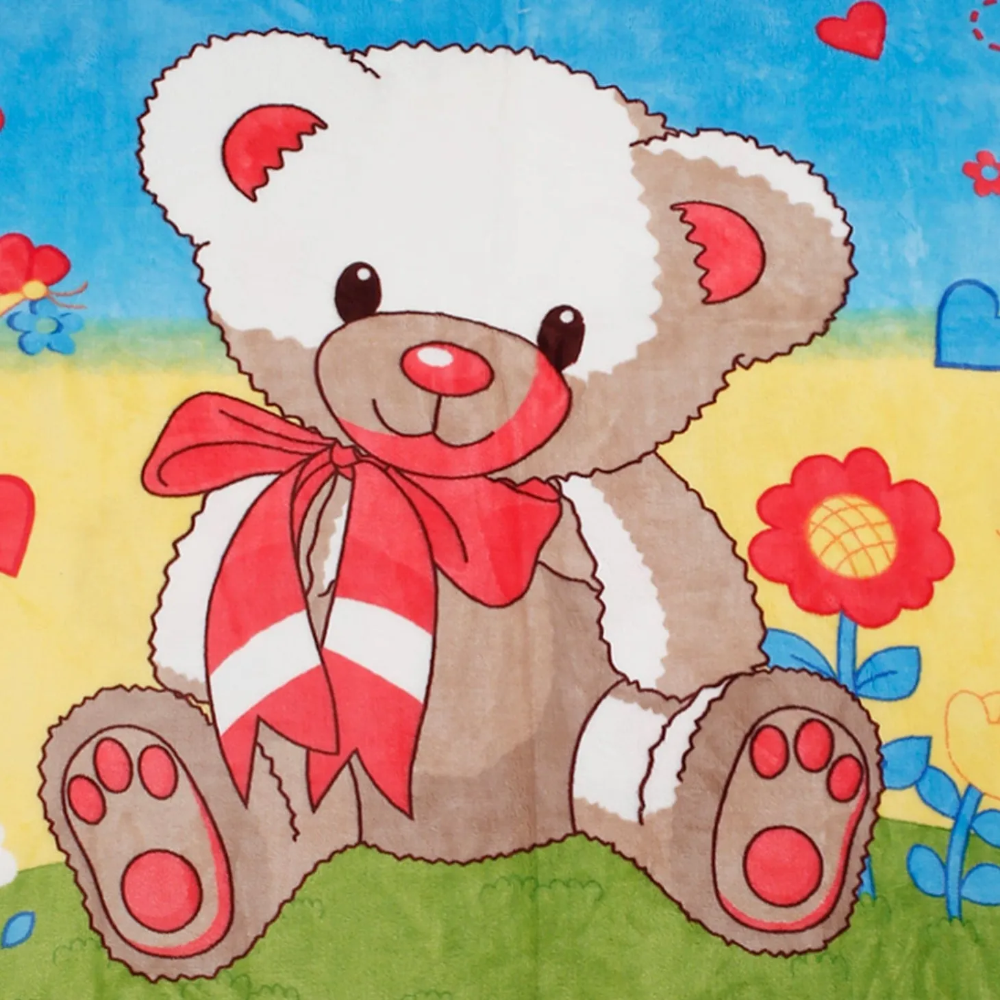 Star Bear Multicolour Double Sided Fur Blanket