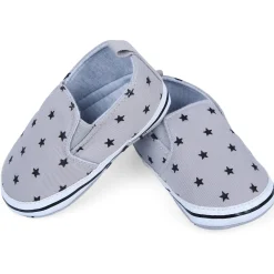 Star Casual Sneakers Soft Sole Anti-Skid Slip-On Booties - Grey