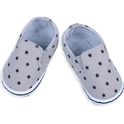 Star Casual Sneakers Soft Sole Anti-Skid Slip-On Booties - Grey