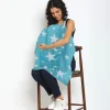 Star Cotton Breastfeeding Infant Nursing Cover Blue