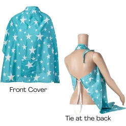 Star Cotton Breastfeeding Infant Nursing Cover Blue