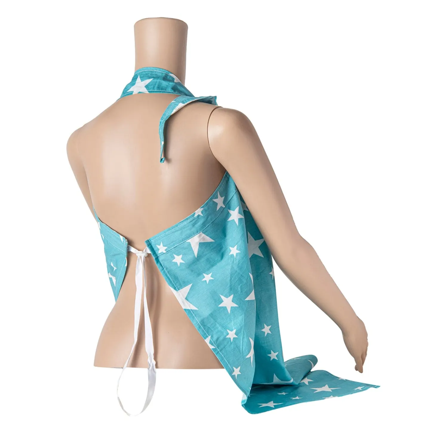 Star Cotton Breastfeeding Infant Nursing Cover Blue