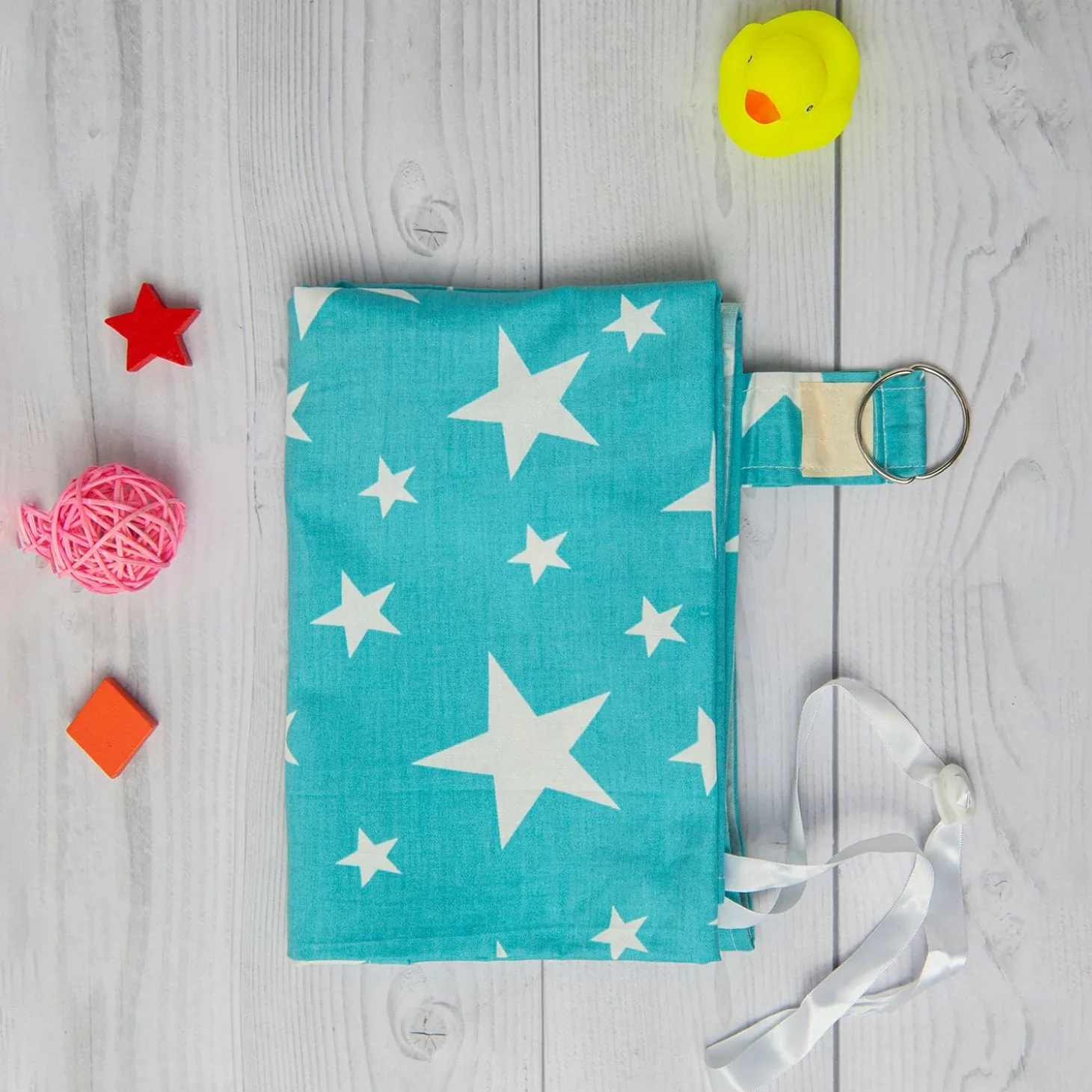 Star Cotton Breastfeeding Infant Nursing Cover Blue