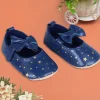 Star Premium Girls Soft Anti-Slip Ballerina Shoes - Navy Blue