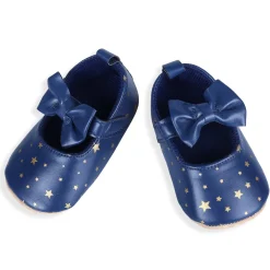 Star Premium Girls Soft Anti-Slip Ballerina Shoes - Navy Blue