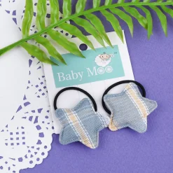 Star Rubber Bands Hair Elastic 2 Pcs - Blue