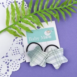Star Rubber Bands Hair Elastic 2 Pcs - Green