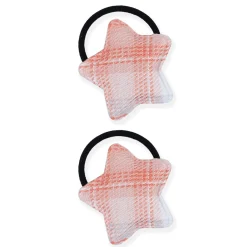 Star Rubber Bands Hair Elastic 2 Pcs - Peach