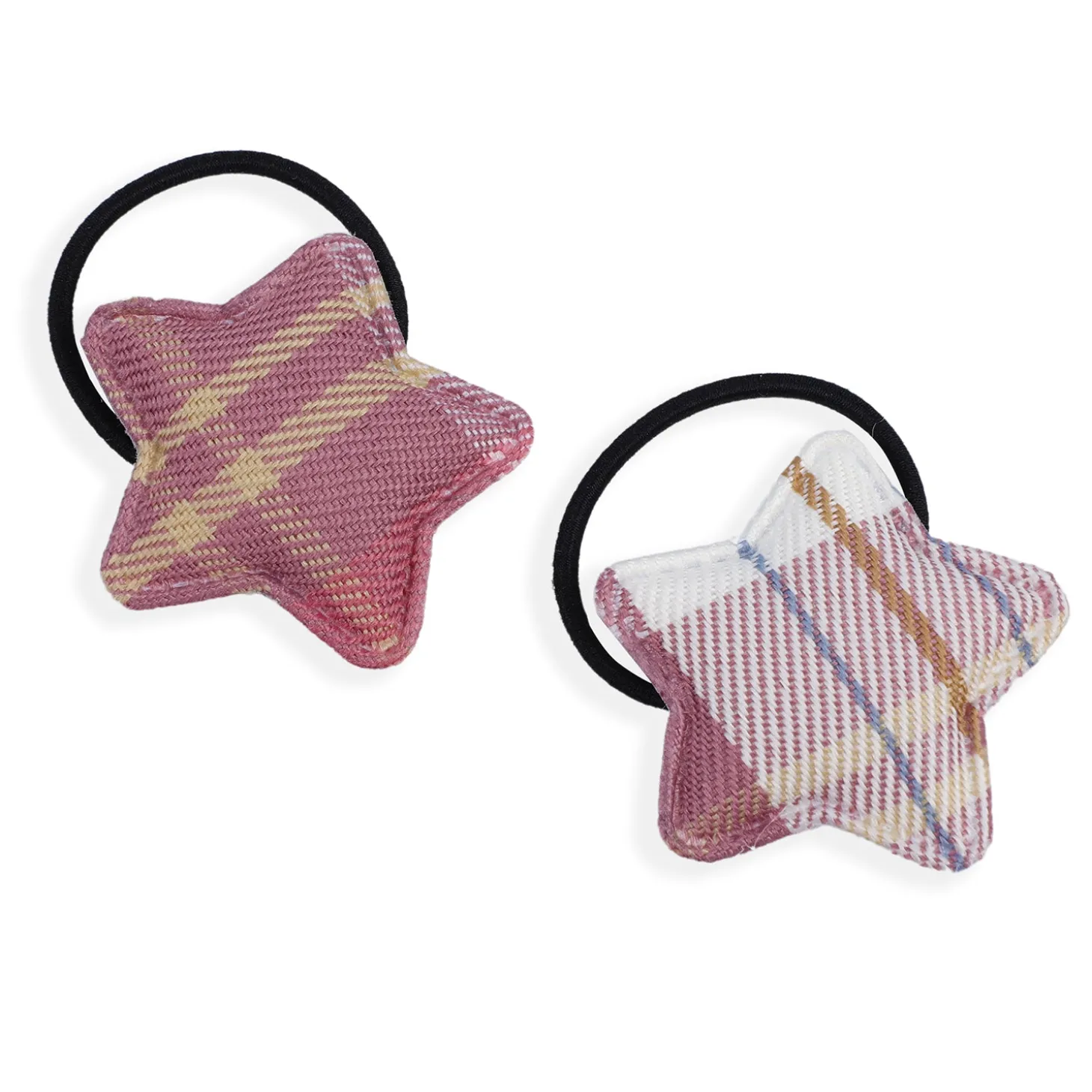 Star Rubber Bands Hair Elastic 2 Pcs - Maroon